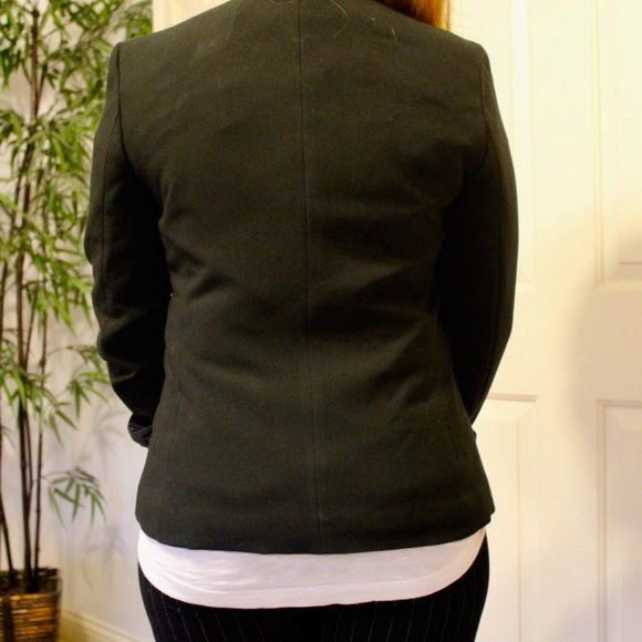 Banana Republic Collarless Black Blazer Size 0 - Picture 4 of 7